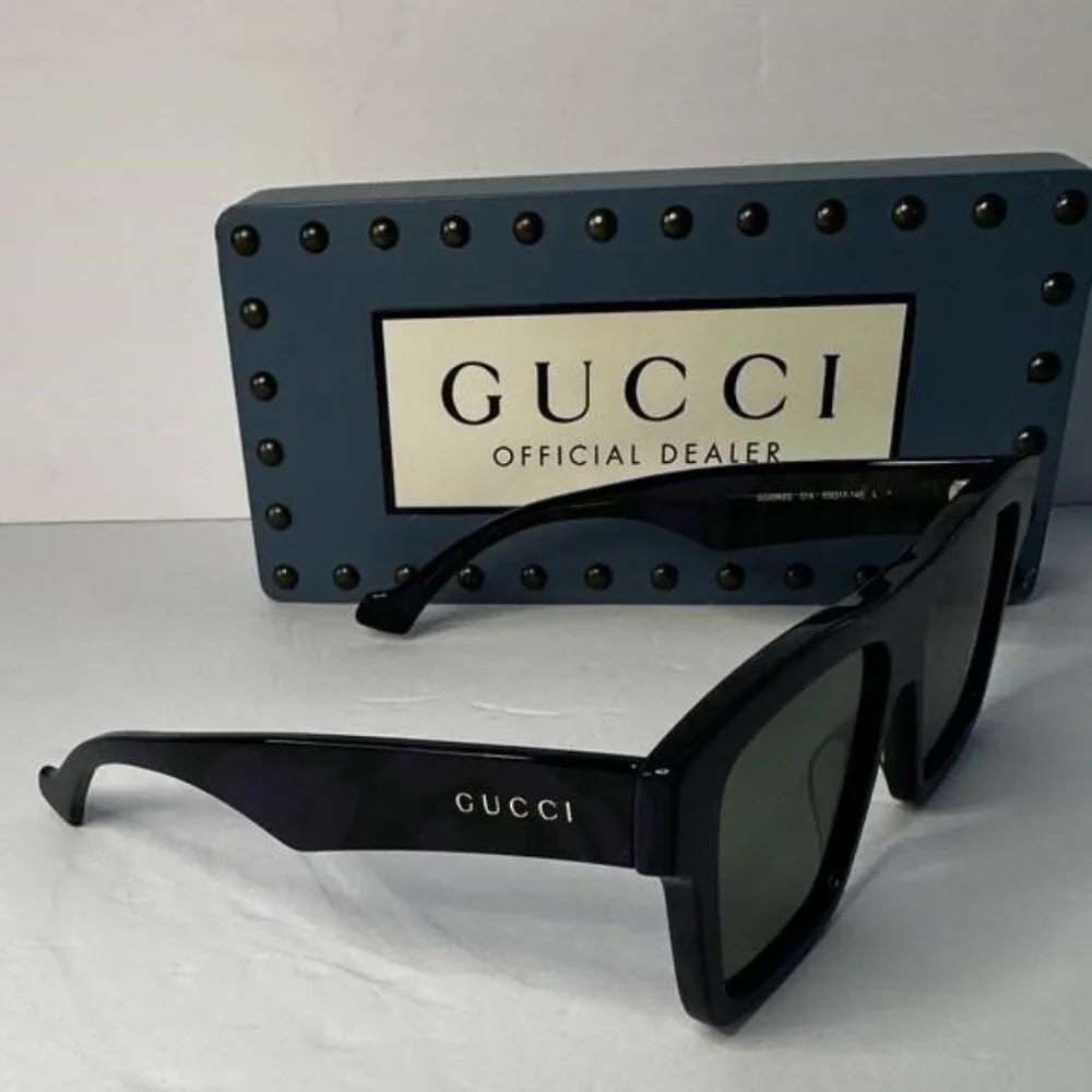 Gucci Men's GG0962Sm Acetate Rectangle Sunglasses